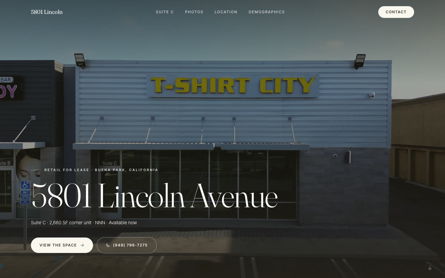5801 Lincoln single-property listing website — desktop