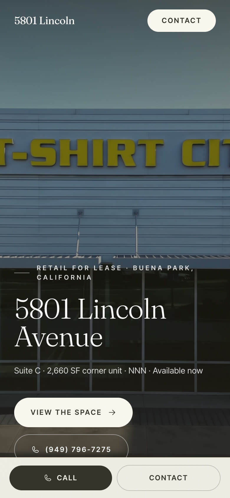 5801 Lincoln single-property listing website — mobile