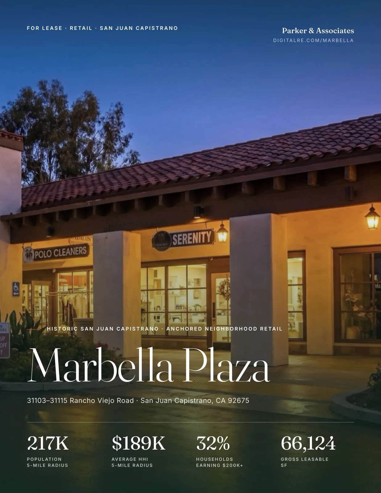 Marbella Plaza leasing brochure